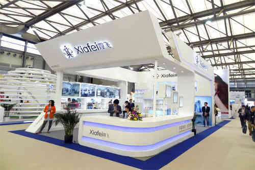 霞飛化妝品特裝展臺美博會廣州廣交會展臺搭建設計商